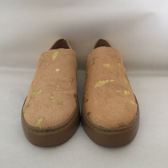 Free People Gold Varsity Slip On Sneakers NWOB - Picture 3 of 7